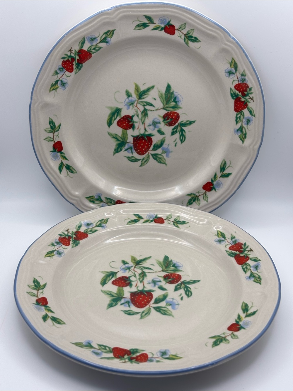 Tabletops Unlimited Susana Strawberry-Pattern Stoneware Salad Plates - Set of 2